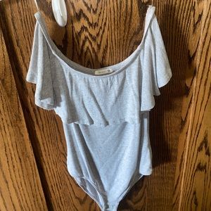 Soprano grey off the shoulder body suit